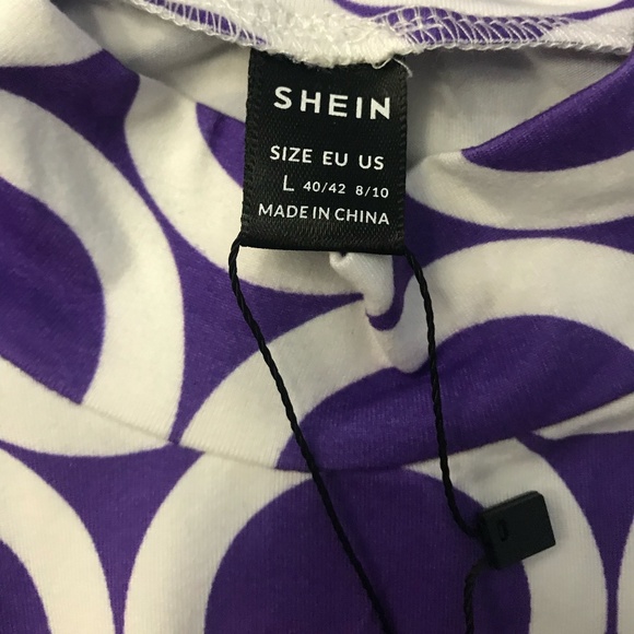 Mock Neck Slit Back Polka Dot Dress - Picture 11 of 12